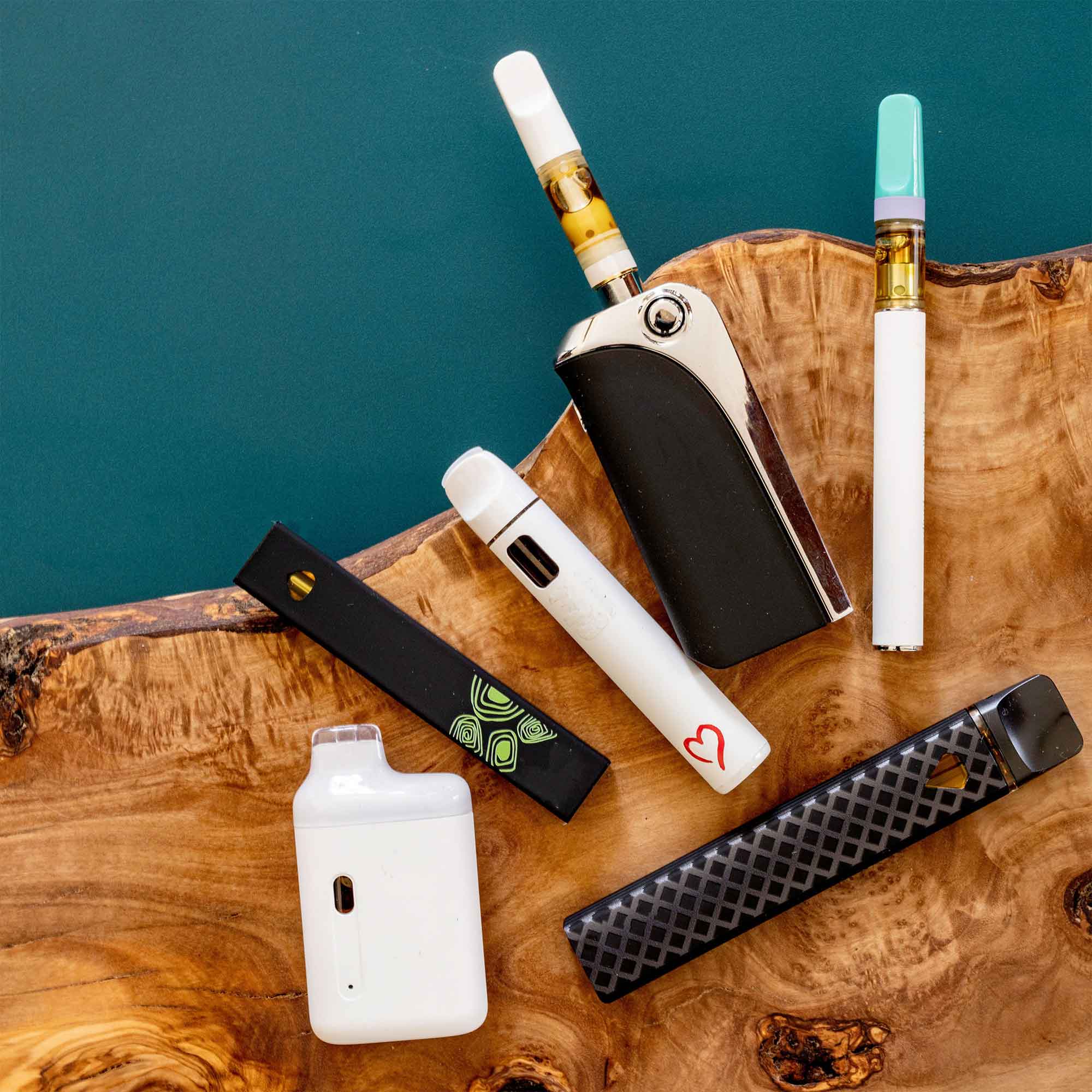 vaporizers on display at Purple Plains